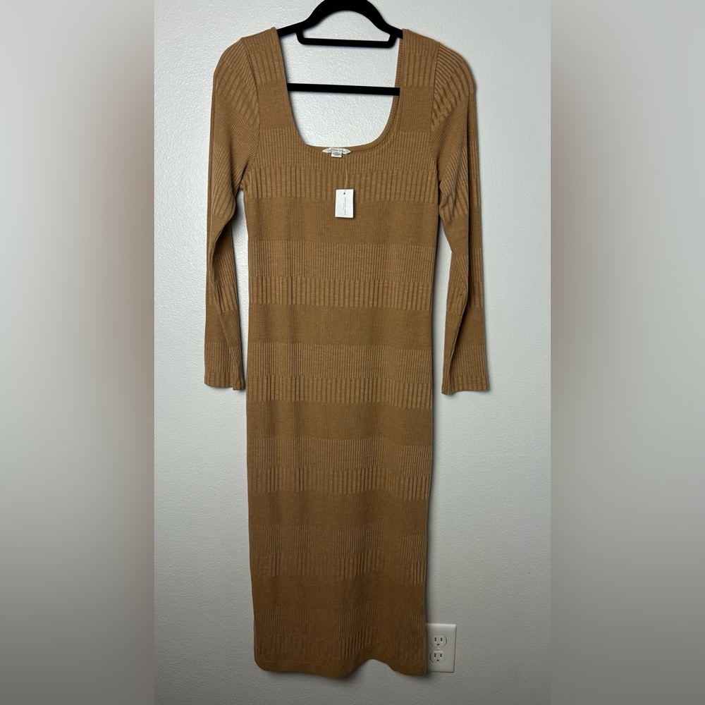 American Eagle Long Sleeve Knit Midi Dress Size L